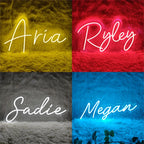 Custom LED Neon Sign Personalized Name Light for Kid Teens Bedroom Unique Gift with Customizable Designs for Trendy Wall Decor