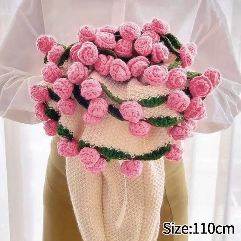 Rose Bouquet Blanket Crochet Sunflower Blanket Bouquet Handmade Blanket of Roses Sofa Blanket manta de rosas Manta De Ramo