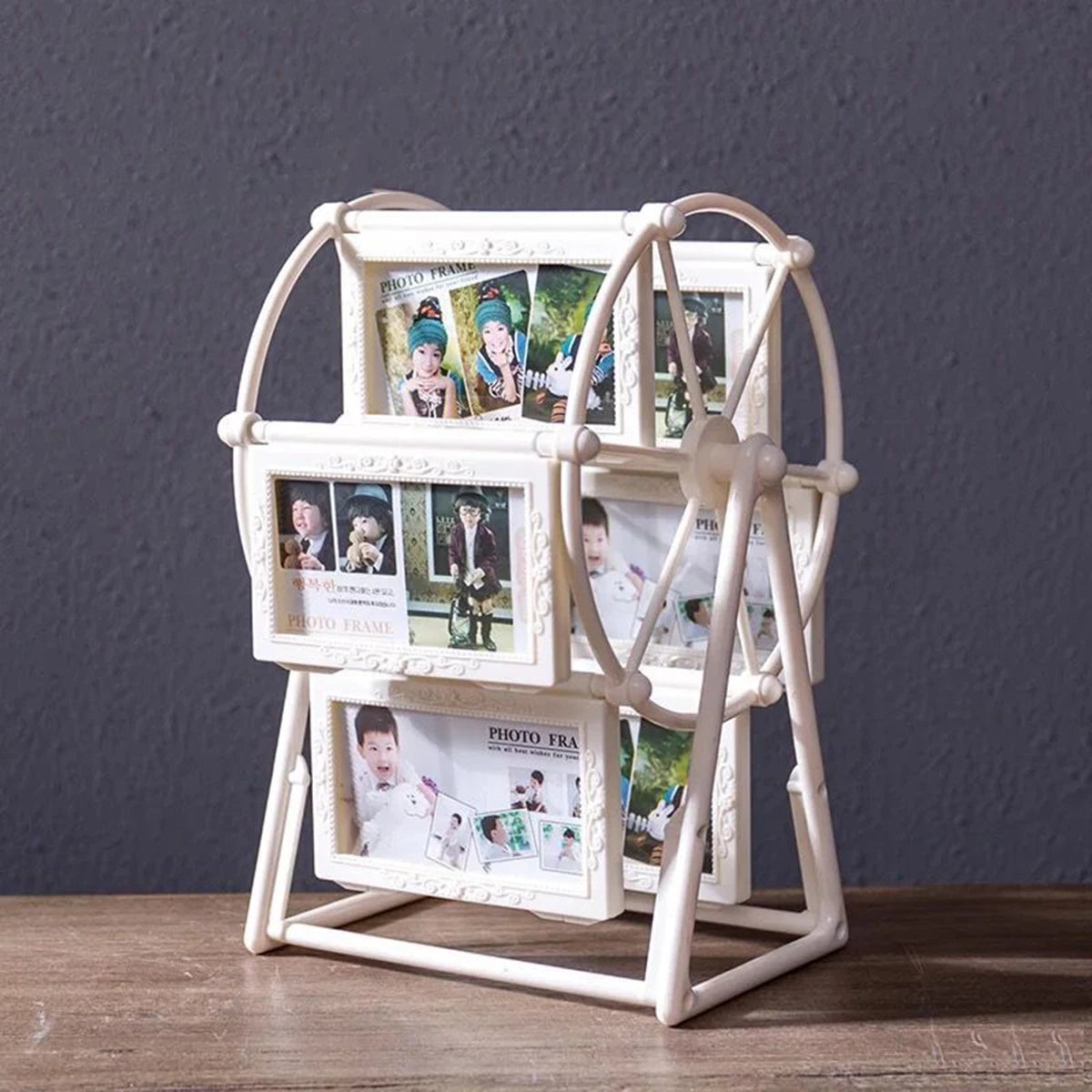 Creative Rotatable FerrisWheel PhotoFrame4-inch Photo FrameBirthday Gift Photo Display ShelfFor HomeRoomLiving RoomOffice Decor
