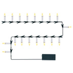 Christmas LED Candle String Light with Clips 8 Mode Remote Control Flameless Battery Operated Candle Light for Xmas Party Decor