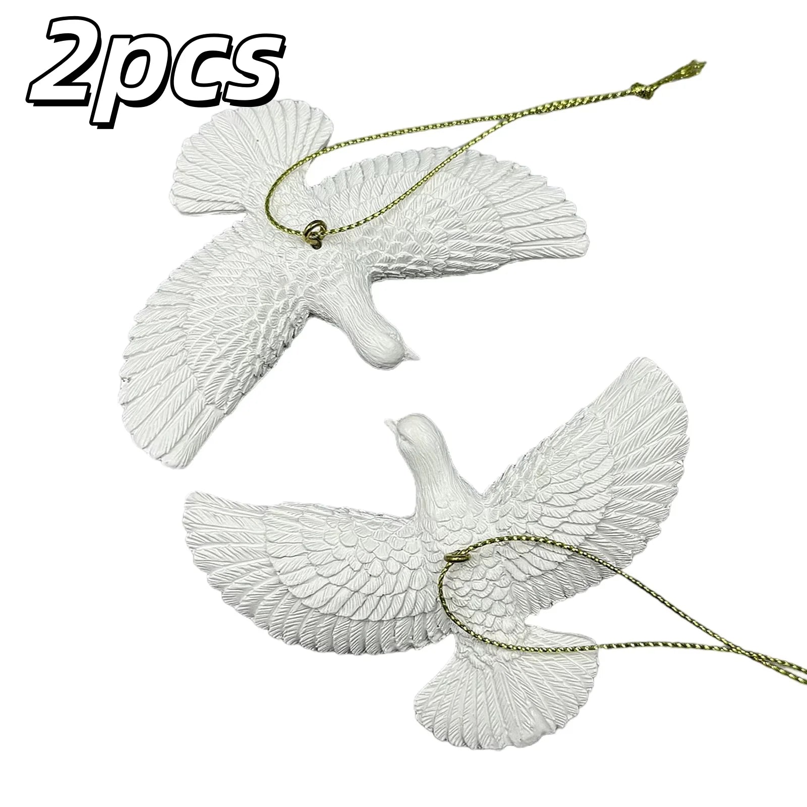 1/2pcs Peace Doves Resin Christmas Decorations Creative Home Festival Sculpture Outdoor Courtyard Friendship Dove Decoration