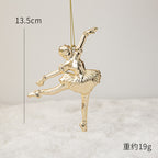 1pc Gold Silver Glitter Angel Ballerina Girl Pendants Merry Christmas Tree Decorations for Home Xmas Ornaments Hanging Pendant