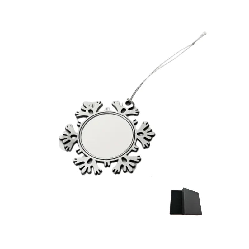 Personalised Picture Snowflake Pendant - Christmas & Winter Theme Metal Pendant for Home Decor, Holiday Decorations,