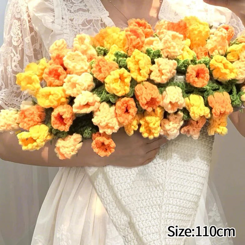 Rose Bouquet Blanket Crochet Sunflower Blanket Bouquet Handmade Blanket of Roses Sofa Blanket manta de rosas Manta De Ramo