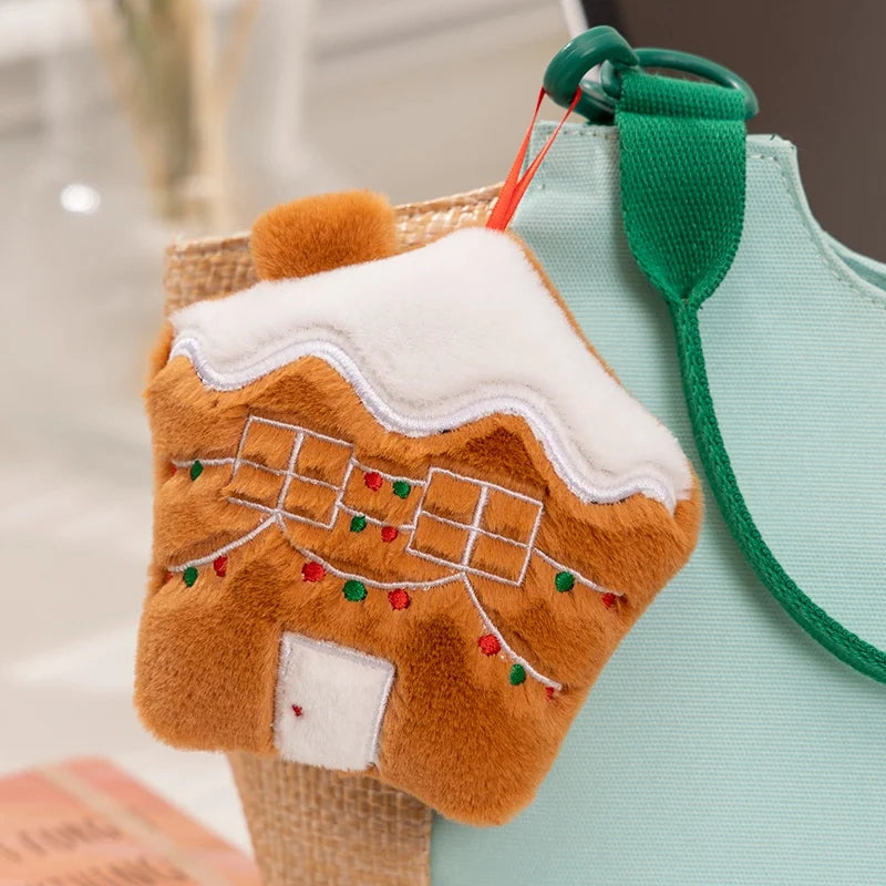 Christmas Series Gingerbread Plush Doll Key Pendant House Wreath Socks Glove Hat Snowman Tree Toy Christmas Tree Party Decor