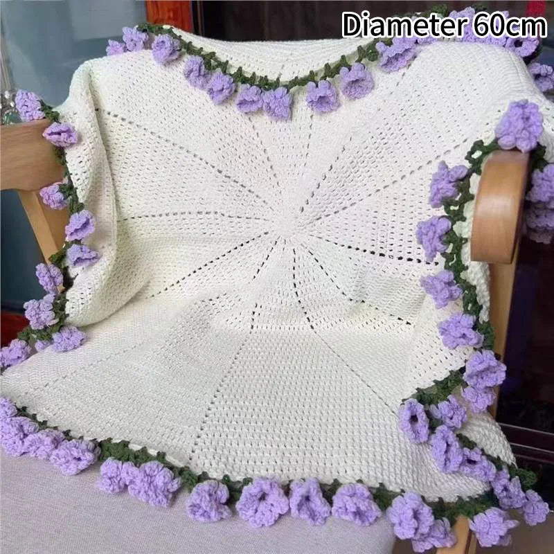 Rose Bouquet Blanket Crochet Sunflower Blanket Bouquet Handmade Blanket of Roses Sofa Blanket manta de rosas Manta De Ramo