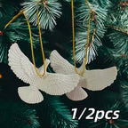 1/2pcs Peace Doves Resin Christmas Decorations Creative Home Festival Sculpture Outdoor Courtyard Friendship Dove Decoration