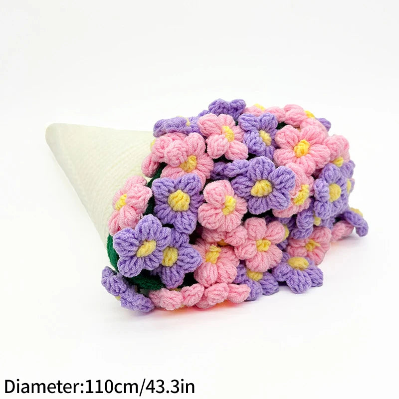 Rose Bouquet Blanket Crochet Sunflower Blanket Bouquet Handmade Blanket of Roses Sofa Blanket manta de rosas Manta De Ramo