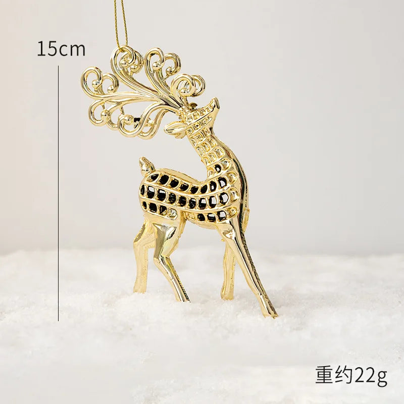 1pc Gold Silver Glitter Angel Ballerina Girl Pendants Merry Christmas Tree Decorations for Home Xmas Ornaments Hanging Pendant