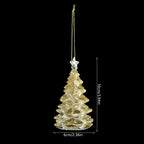 Christmas Crystal Ornaments Snowflake Christmas Tree Transparent Hanging Pendant Merry Christmas Party Decoration New Year 2024