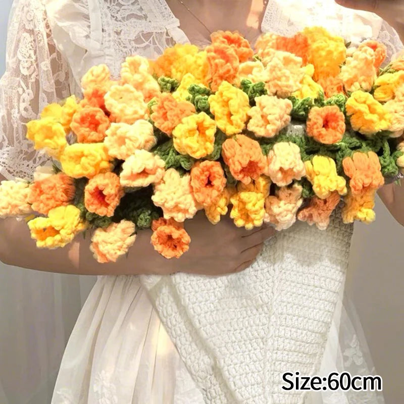 Rose Bouquet Blanket Crochet Sunflower Blanket Bouquet Handmade Blanket of Roses Sofa Blanket manta de rosas Manta De Ramo