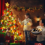 Christmas LED Candle String Light with Clips 8 Mode Remote Control Flameless Battery Operated Candle Light for Xmas Party Decor