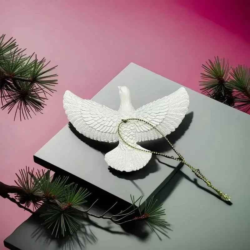1/2pcs Peace Doves Resin Christmas Decorations Creative Home Festival Sculpture Outdoor Courtyard Friendship Dove Decoration
