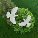 1/2pcs Peace Doves Resin Christmas Decorations Creative Home Festival Sculpture Outdoor Courtyard Friendship Dove Decoration