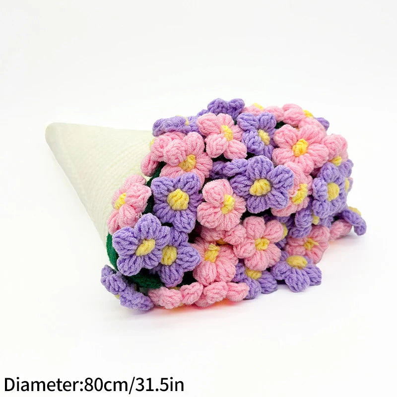 Rose Bouquet Blanket Crochet Sunflower Blanket Bouquet Handmade Blanket of Roses Sofa Blanket manta de rosas Manta De Ramo