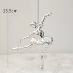1pc Gold Silver Glitter Angel Ballerina Girl Pendants Merry Christmas Tree Decorations for Home Xmas Ornaments Hanging Pendant