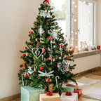 Christmas Crystal Ornaments Snowflake Christmas Tree Transparent Hanging Pendant Merry Christmas Party Decoration New Year 2024