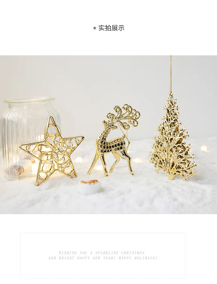 1pc Gold Silver Glitter Angel Ballerina Girl Pendants Merry Christmas Tree Decorations for Home Xmas Ornaments Hanging Pendant