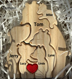 Wooden Bear Home Art Puzzle Personalized Custom Birthday Gift Art Puzzle Home Decor Christmas Thanksgiving Mom Home Warm Gift