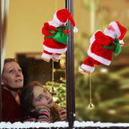 Electric Climbing Ladder Santa Claus Music Doll Christmas Ornament Decoration for Home Christmas Tree Hanging Decor NewYear Gift