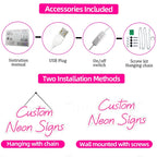 Custom LED Neon Sign Personalized Name Light for Kid Teens Bedroom Unique Gift with Customizable Designs for Trendy Wall Decor