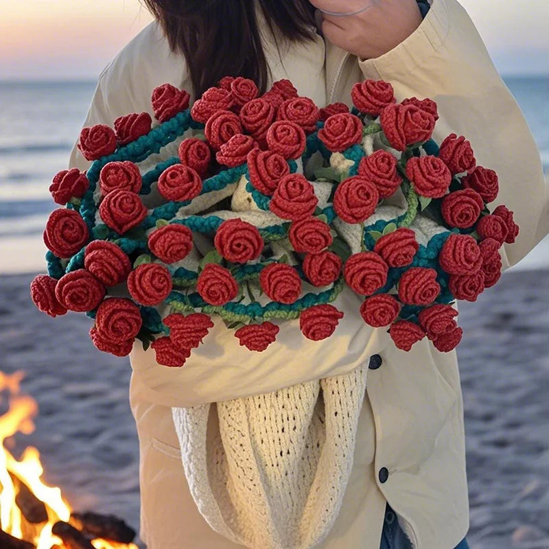 Rose Bouquet Blanket Crochet Sunflower Blanket Bouquet Handmade Blanket of Roses Sofa Blanket manta de rosas Manta De Ramo