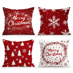 Christmas Snowflakes Cushions Pillowcase Polyester Cushion Cover Throw Pillow Sofa Decoration Pillowcover Home Decor