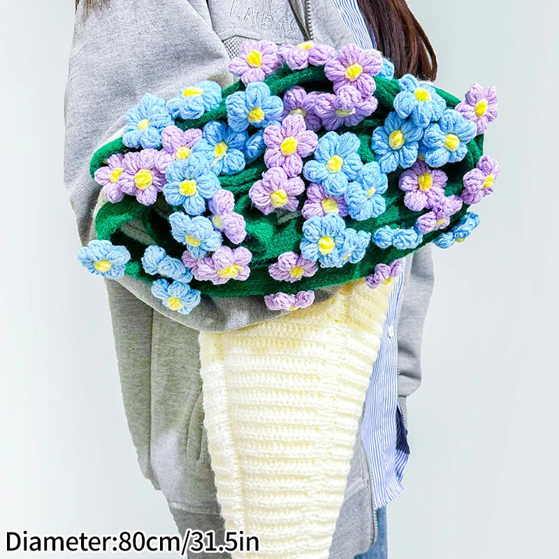 Rose Bouquet Blanket Crochet Sunflower Blanket Bouquet Handmade Blanket of Roses Sofa Blanket manta de rosas Manta De Ramo