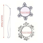 Personalised Picture Snowflake Pendant - Christmas & Winter Theme Metal Pendant for Home Decor, Holiday Decorations,