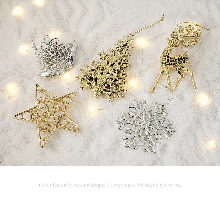 1pc Gold Silver Glitter Angel Ballerina Girl Pendants Merry Christmas Tree Decorations for Home Xmas Ornaments Hanging Pendant