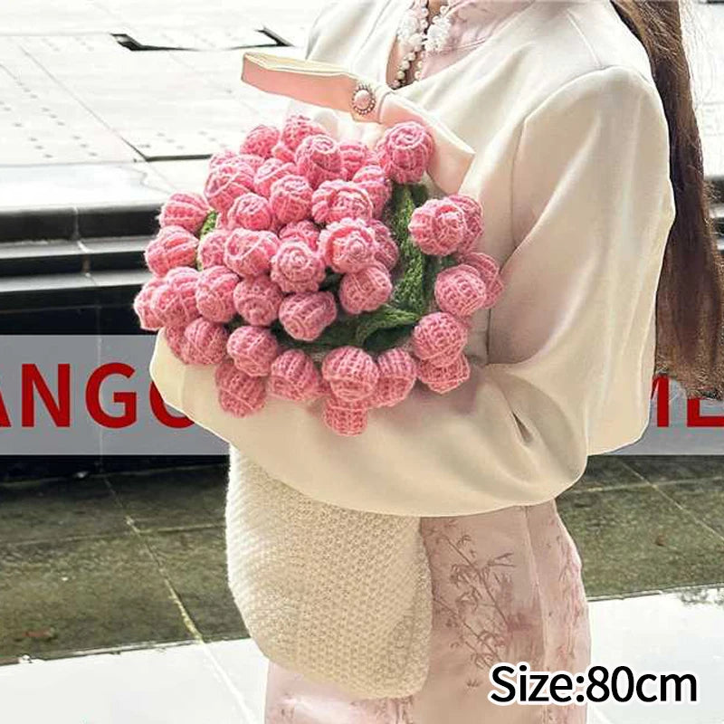 Rose Bouquet Blanket Crochet Sunflower Blanket Bouquet Handmade Blanket of Roses Sofa Blanket manta de rosas Manta De Ramo