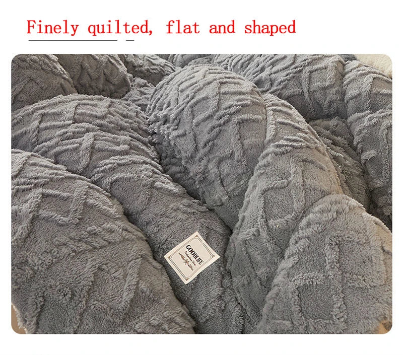New Super Thick Winter Warm Blanket for Bed Artificial Lamb Cashmere Weighted Blankets Soft Comfortable Warmth Quilt Comforter