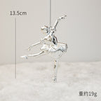 1pc Gold Silver Glitter Angel Ballerina Girl Pendants Merry Christmas Tree Decorations for Home Xmas Ornaments Hanging Pendant