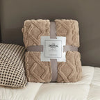 Fluffy Coral Velvet Blanket Flannel Plush Comfortable Thickened and Warm Soft Sofa Throw Blanket for Air-Conditioned Room Luxury