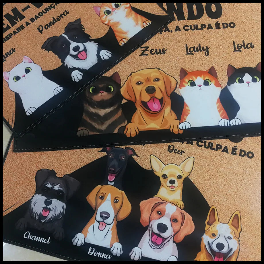 Welcome To Our Home Custom Dog Cat Name Doormat Rug Personalized Floor Mats Carpet All Color All Logo Home Decor Accessory