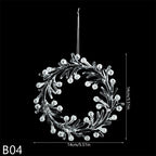 Christmas Crystal Ornaments Snowflake Christmas Tree Transparent Hanging Pendant Merry Christmas Party Decoration New Year 2024