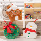Christmas Series Gingerbread Plush Doll Key Pendant House Wreath Socks Glove Hat Snowman Tree Toy Christmas Tree Party Decor