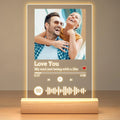 Customized Spotify Music Plaque Gifts For Anniversary Day Personalized Acrylic Photo Frame Lamp Custom Romantic Birthday Gifts