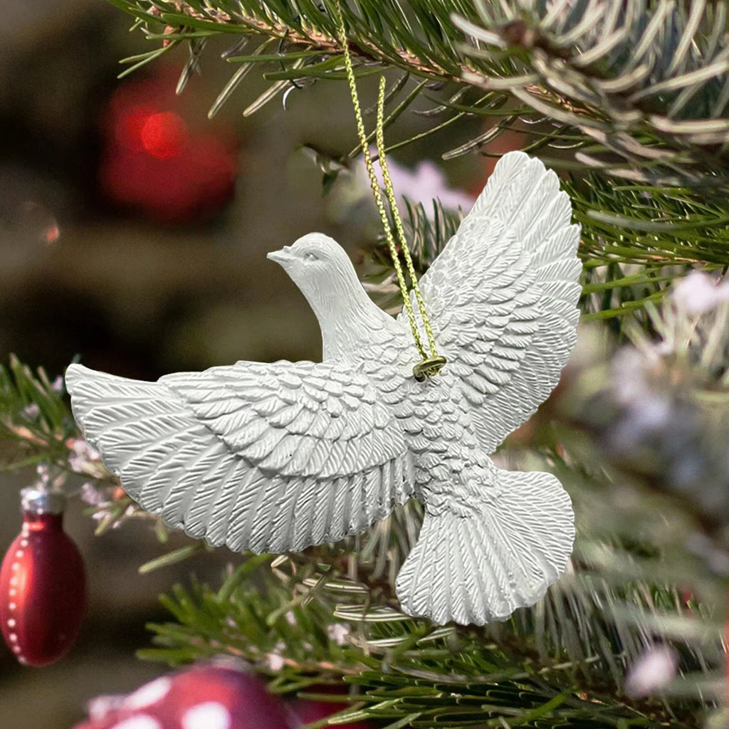 1/2pcs Peace Doves Resin Christmas Decorations Creative Home Festival Sculpture Outdoor Courtyard Friendship Dove Decoration