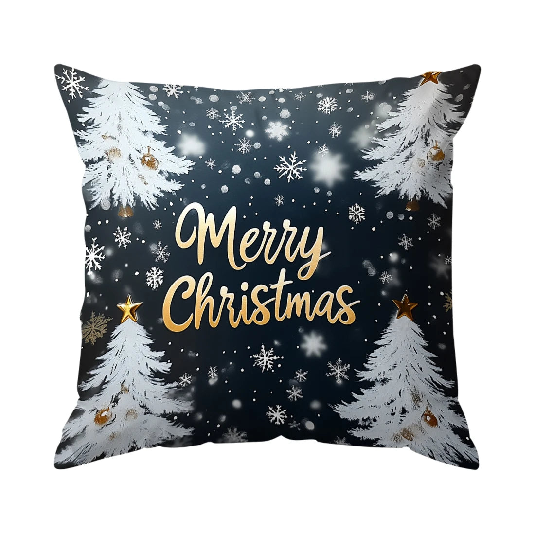 Christmas Snowflakes Cushions Pillowcase Polyester Cushion Cover Throw Pillow Sofa Decoration Pillowcover Home Decor