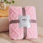 Fluffy Coral Velvet Blanket Flannel Plush Comfortable Thickened and Warm Soft Sofa Throw Blanket for Air-Conditioned Room Luxury