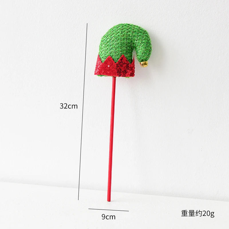 1 piece, Christmas elf figurine leg ornament, vase flower decoration, suitable for Christmas room and garden decoration.