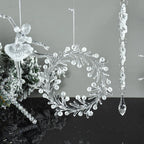 Christmas Crystal Ornaments Snowflake Christmas Tree Transparent Hanging Pendant Merry Christmas Party Decoration New Year 2024