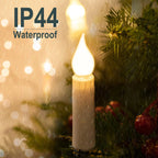 Christmas LED Candle String Light with Clips 8 Mode Remote Control Flameless Battery Operated Candle Light for Xmas Party Decor