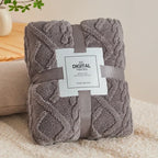 Fluffy Coral Velvet Blanket Flannel Plush Comfortable Thickened and Warm Soft Sofa Throw Blanket for Air-Conditioned Room Luxury