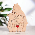 Wooden Bear Home Art Puzzle Personalized Custom Birthday Gift Art Puzzle Home Decor Christmas Thanksgiving Mom Home Warm Gift