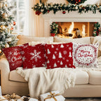 Christmas Snowflakes Cushions Pillowcase Polyester Cushion Cover Throw Pillow Sofa Decoration Pillowcover Home Decor