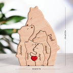 Wooden Bear Home Art Puzzle Personalized Custom Birthday Gift Art Puzzle Home Decor Christmas Thanksgiving Mom Home Warm Gift