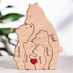 Wooden Bear Home Art Puzzle Personalized Custom Birthday Gift Art Puzzle Home Decor Christmas Thanksgiving Mom Home Warm Gift