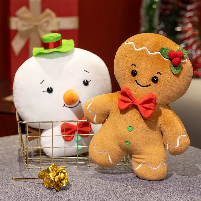 Christmas Series Gingerbread Plush Doll Key Pendant House Wreath Socks Glove Hat Snowman Tree Toy Christmas Tree Party Decor